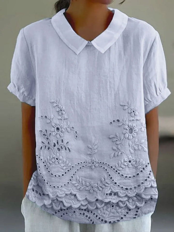 Lily | Chemise Brodée à Fleurs