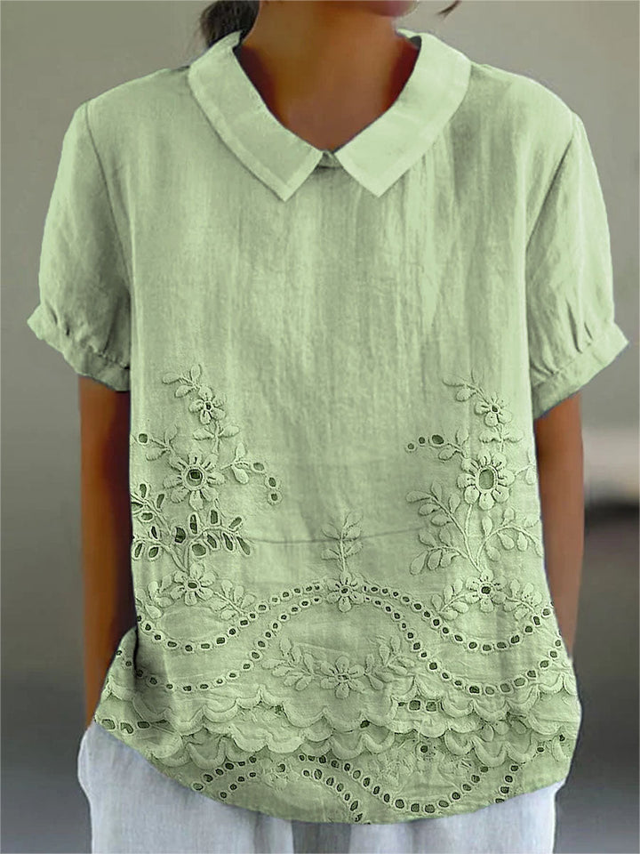 Lily | Chemise Brodée à Fleurs