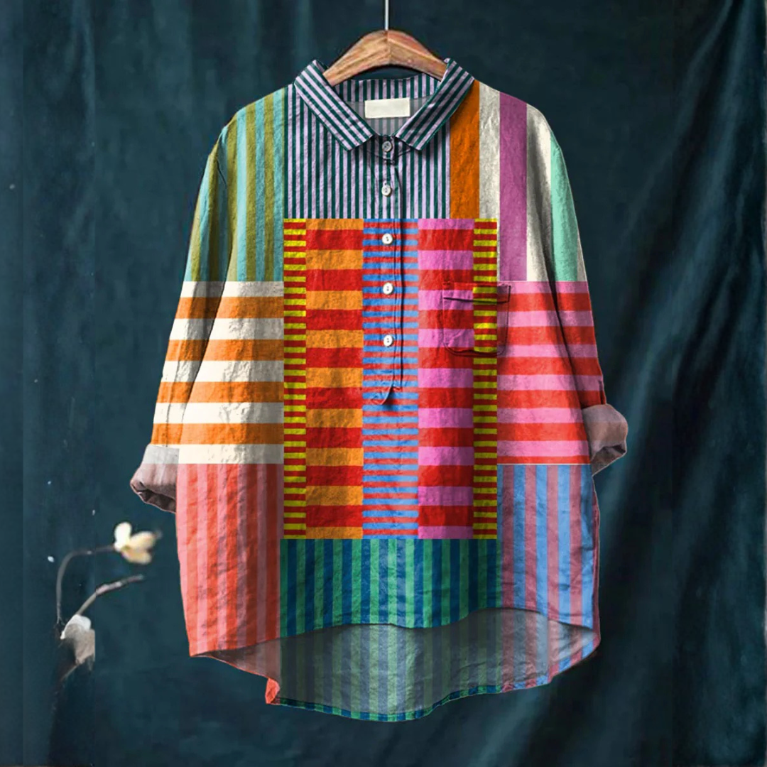 Fiorella – Printed Linen Blouse