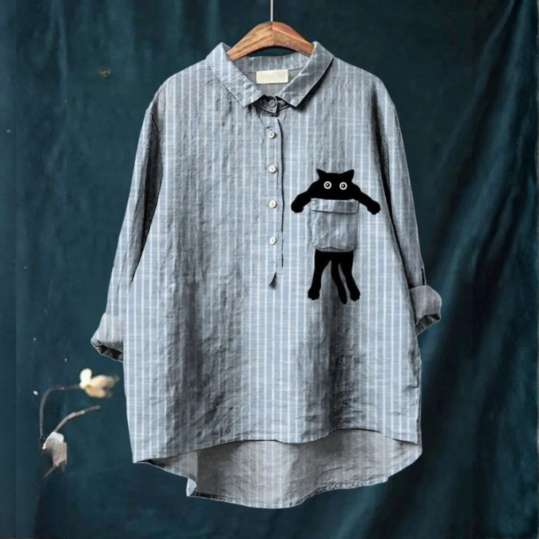 Ilaria – Printed Linen Blouse