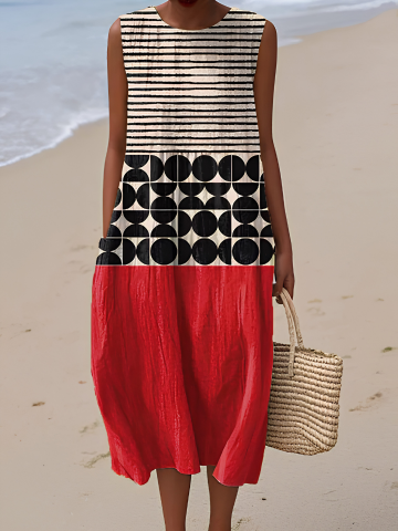 Robe Midi Colorblock Jane