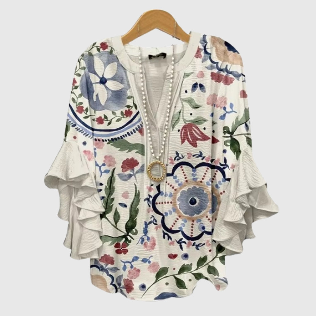 Violet | Floral Boho Blouse