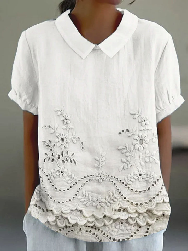 Lily | Chemise Brodée à Fleurs
