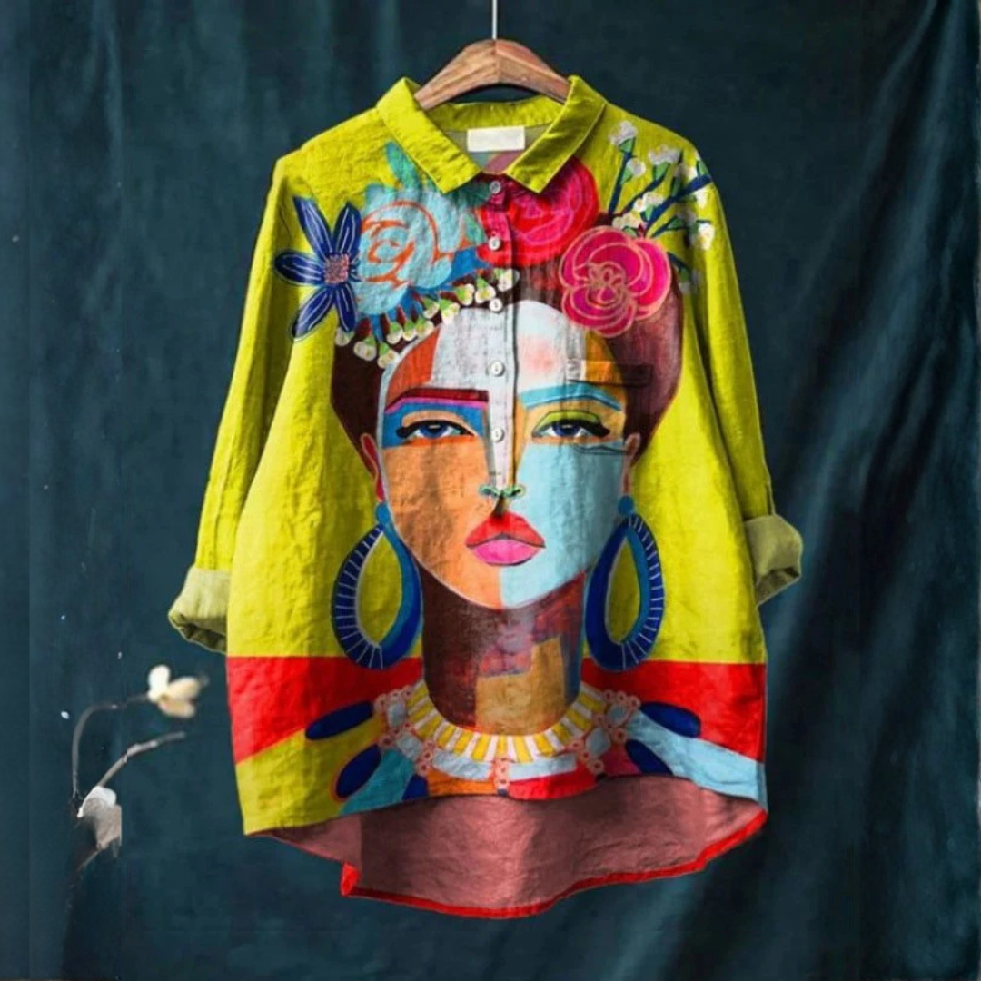 Margherita – Printed Linen Blouse