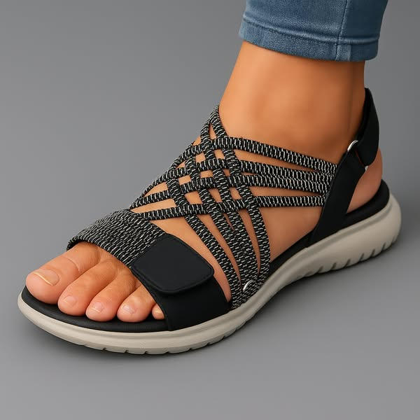Sanarita | Sandales orthopédiques légères noires
