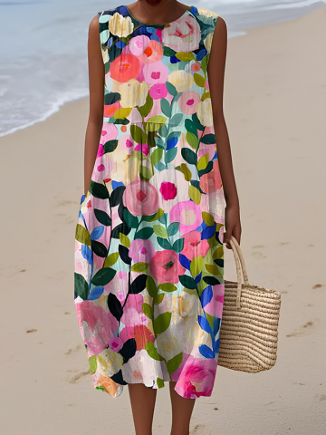 Ava Robe Midi Fleurie