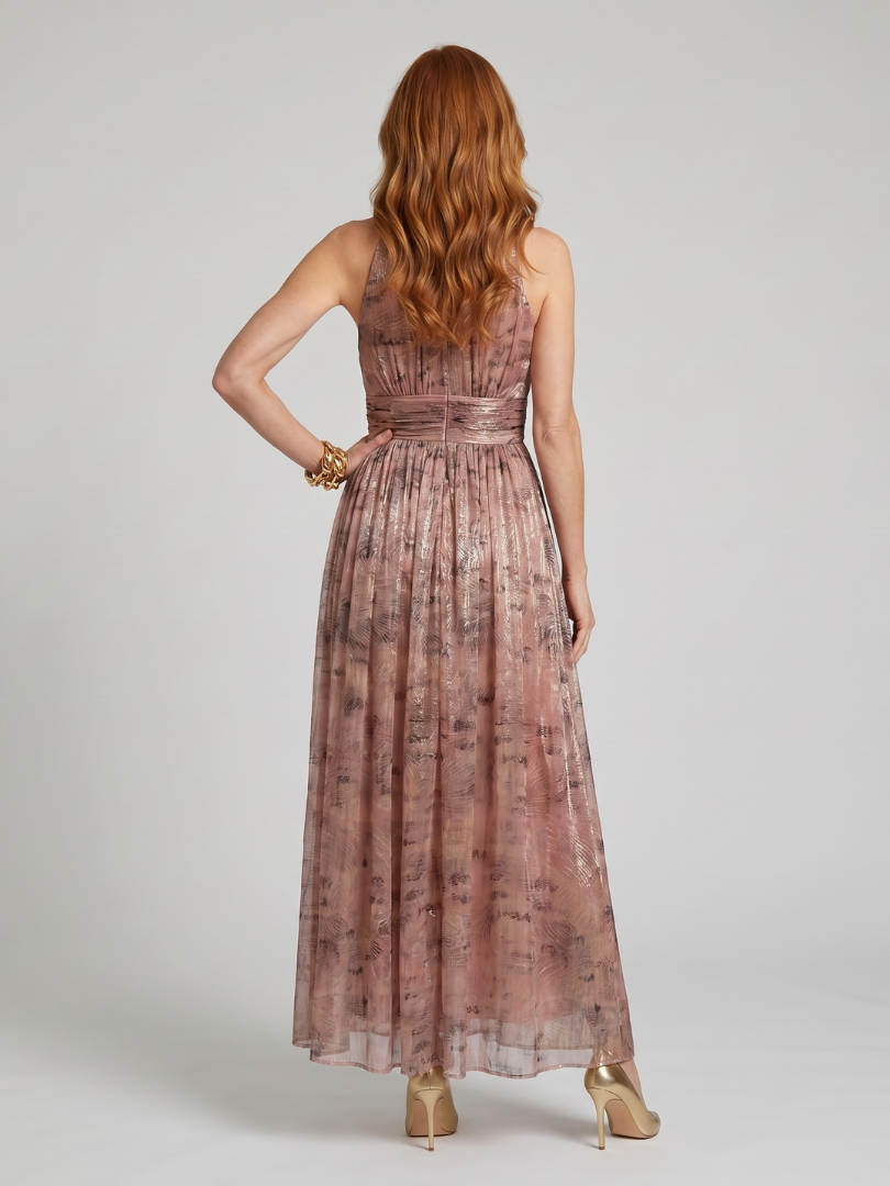 Imogen | Robe Midi Sans Manches à Fini Texturé