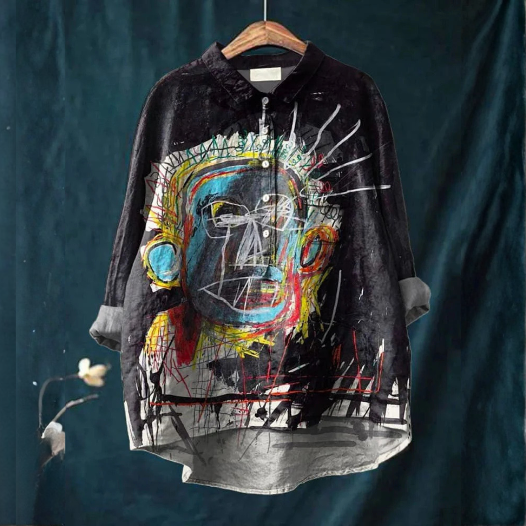 Bianca – Printed Linen Blouse