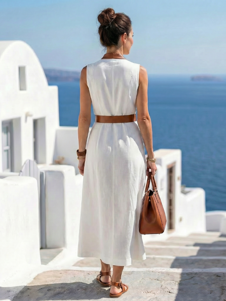 Kaelia | Robe midi ceinturée