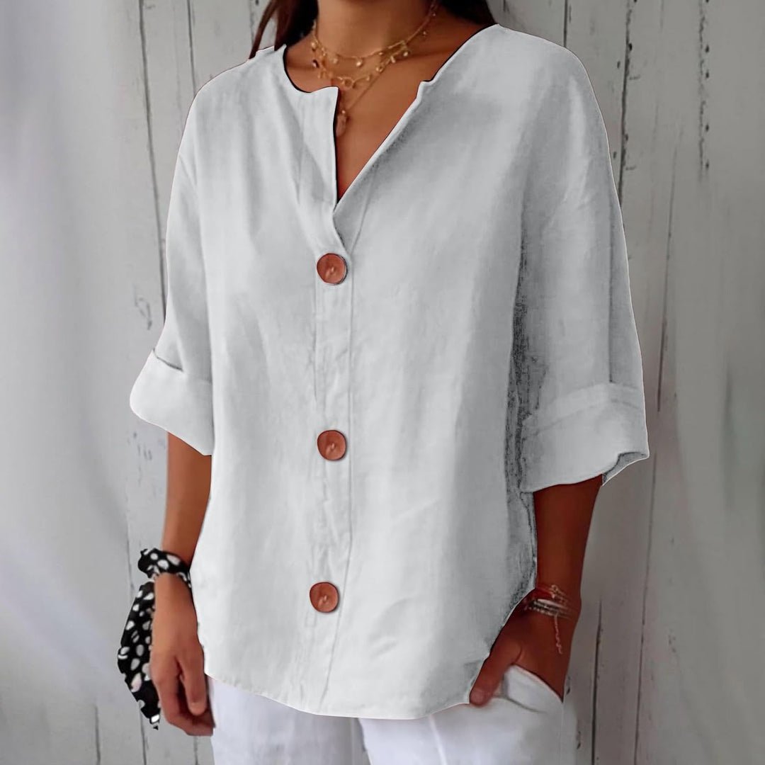 Emma - Blouse en Lin Décontractée