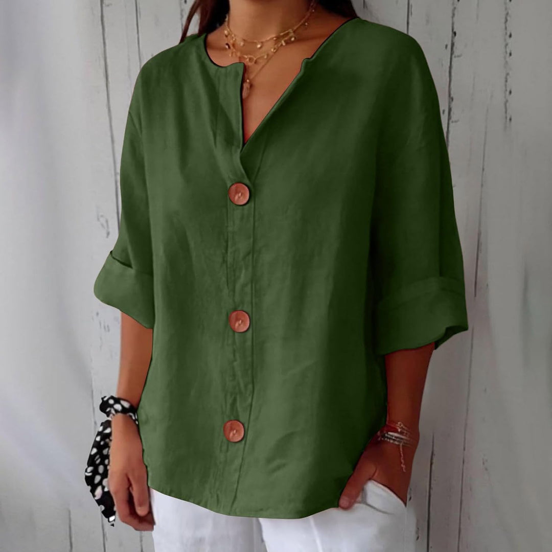 Emma - Blouse en Lin Décontractée