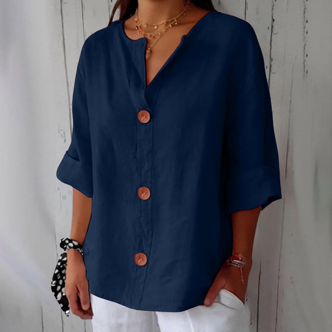 Emma - Blouse en Lin Décontractée
