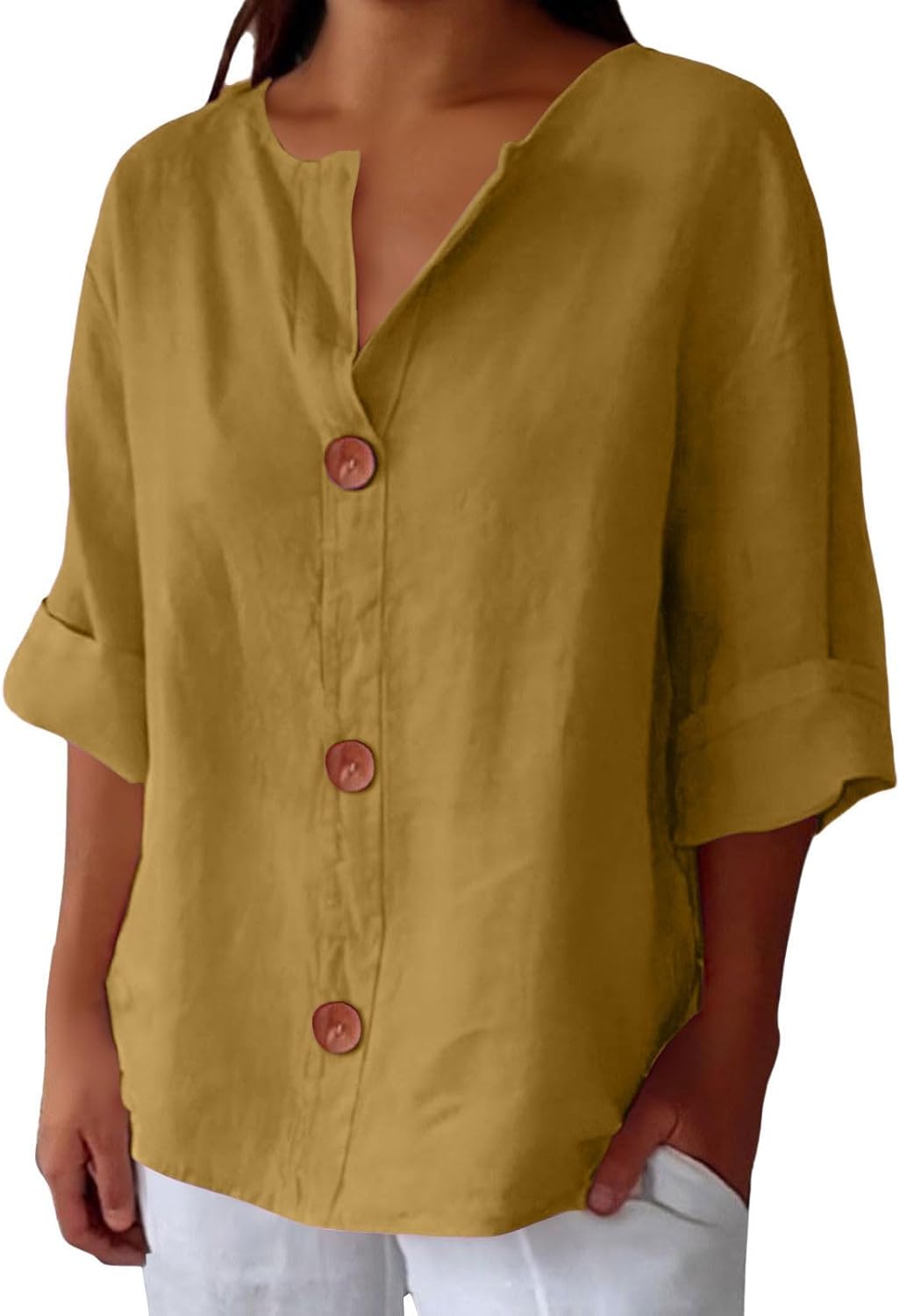 Emma - Blouse en Lin Décontractée
