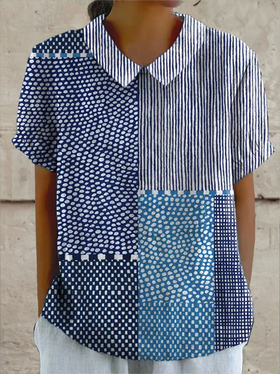 Allie | Chemise à Imprimé Patchwork