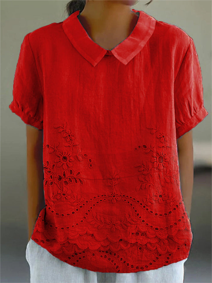 Lily | Chemise Brodée à Fleurs