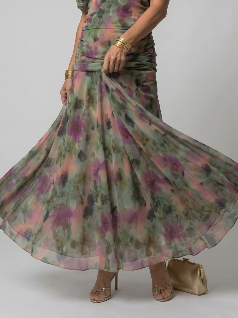 Calen | Robe Midi Décontractée à Épaules Nues