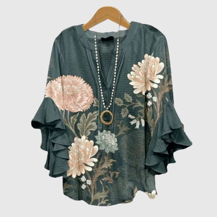 Sage | Floral Boho Blouse