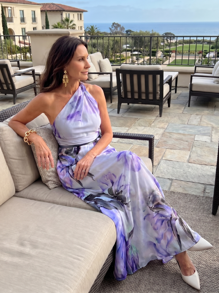 Hester | Robe maxi à encolure halter fluide