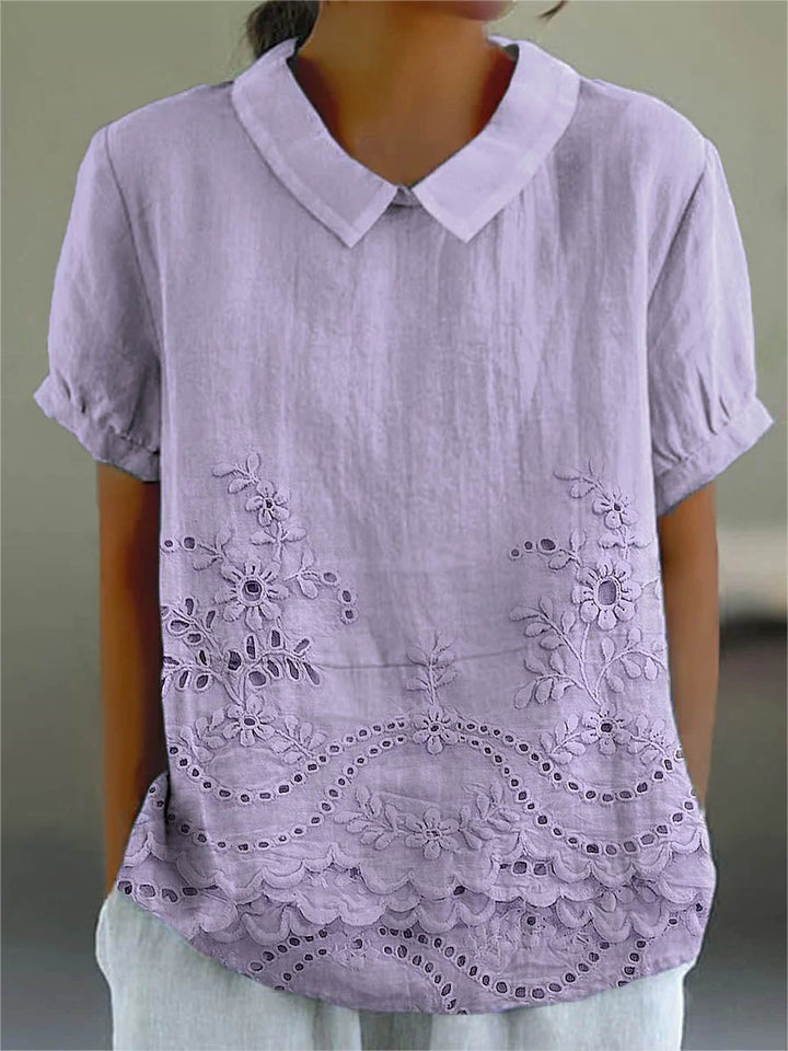Lily | Chemise Brodée à Fleurs
