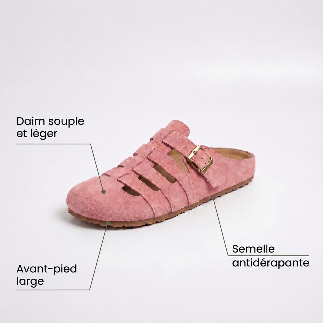 Véluria™ - Suede Mules with Orthopaedic Comfort