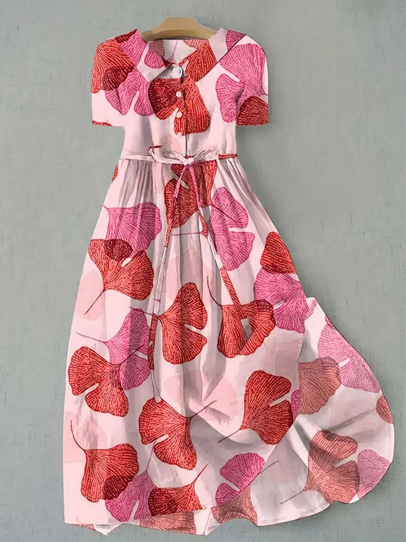 Camille | Robe à fleurs roses douces