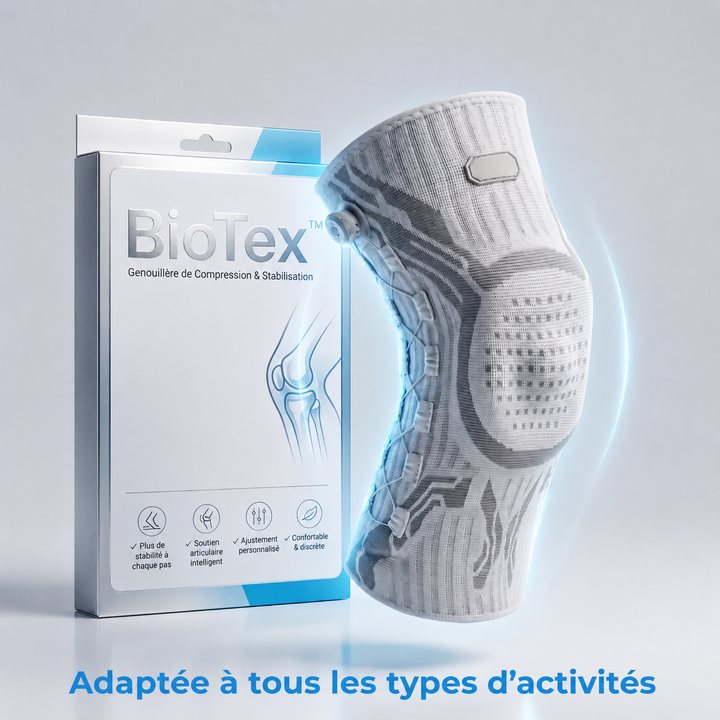 BioTex™ - Genouillère de Compression en Fibre de Bambou