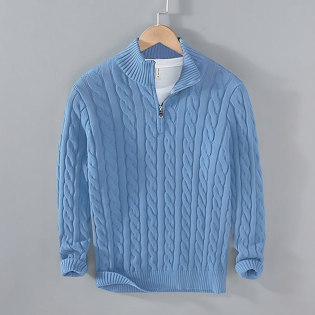 Anthony - Pull Torsadé Demi-Zip