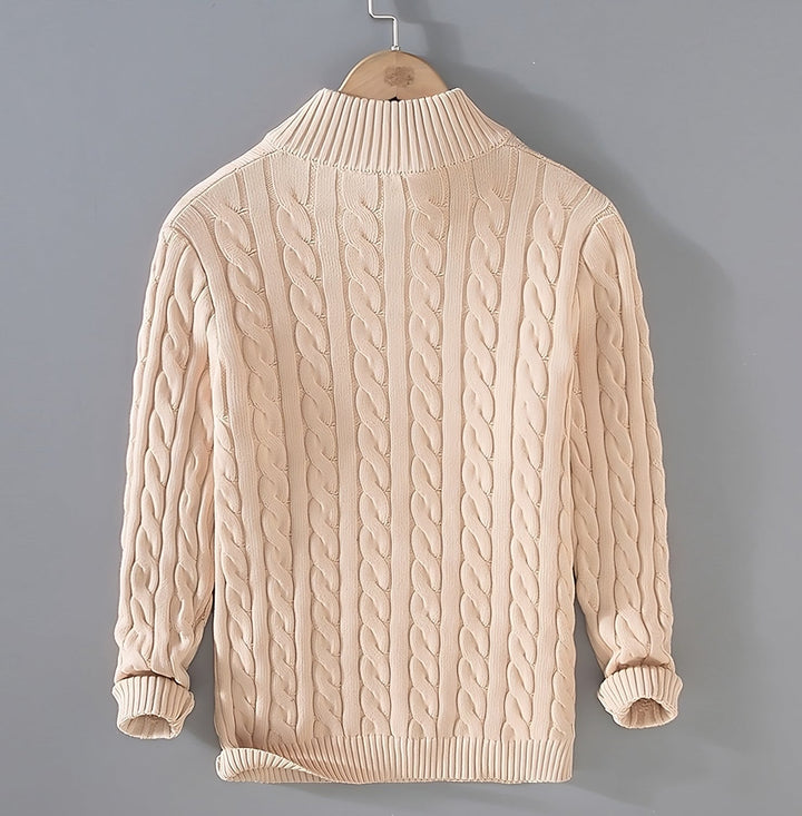 Anthony - Pull Torsadé Demi-Zip