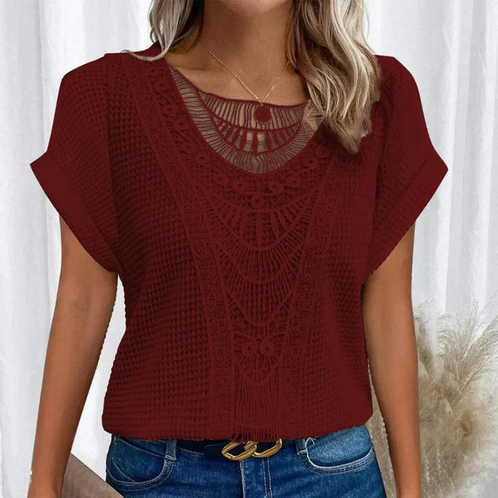 Karin - Blouse Élégante en Dentelle