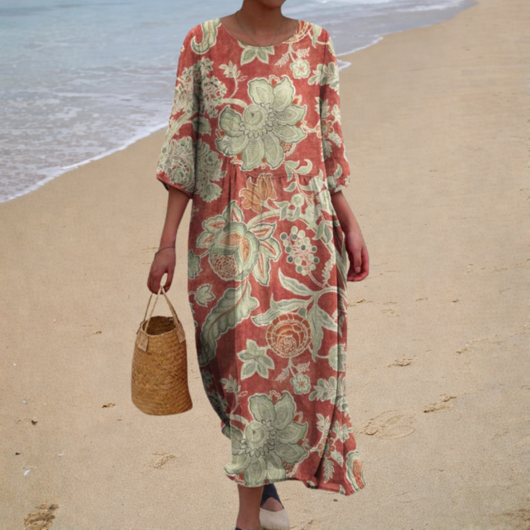 Robe longue fluide, chic et confortable
