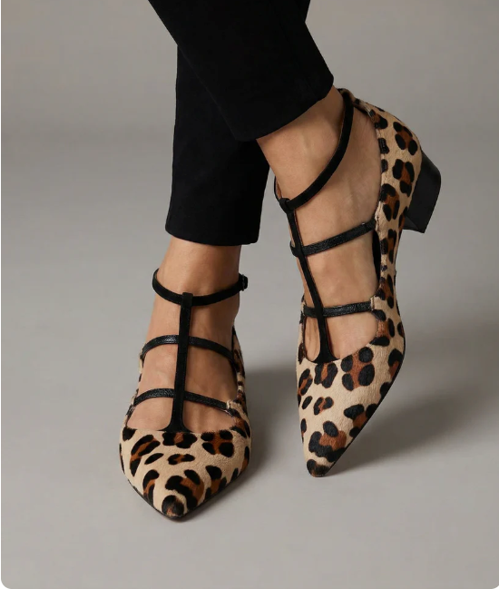 Bridget | Chaussures à talons avec bride léopard