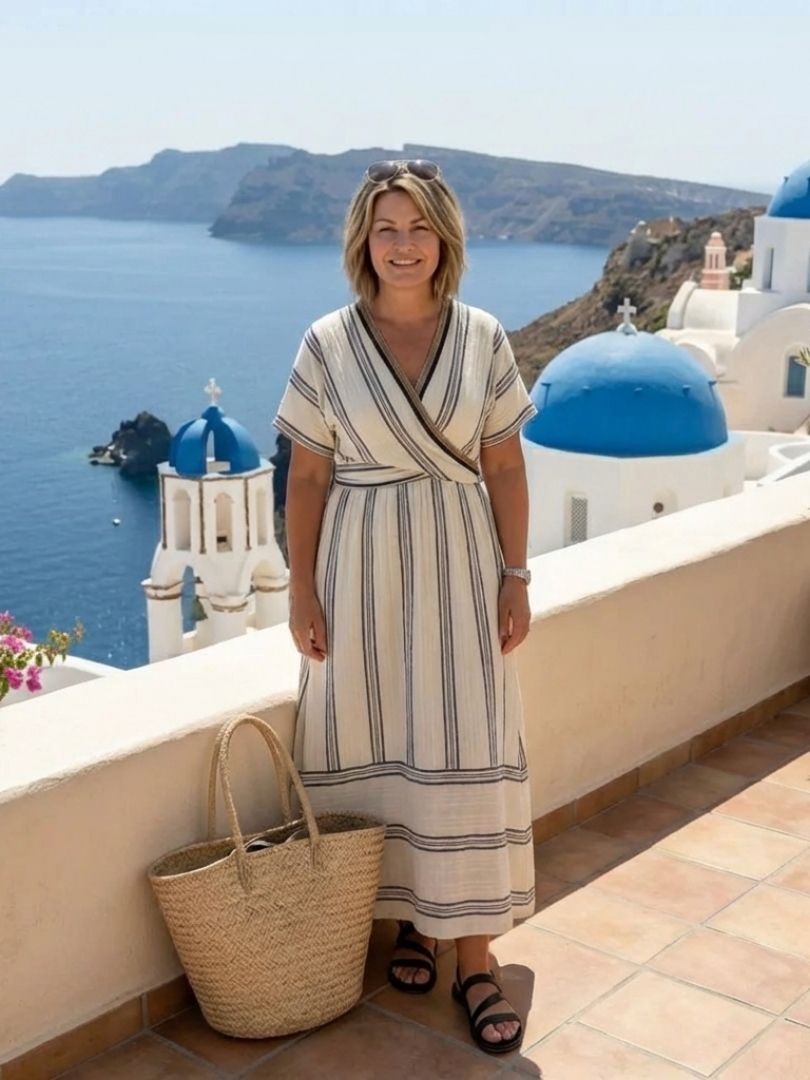 Thalassa | Robe midi col V