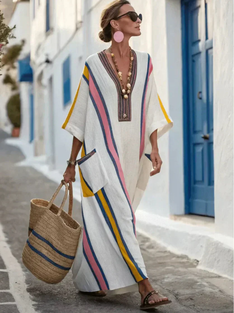 Noemi | Robe maxi col V