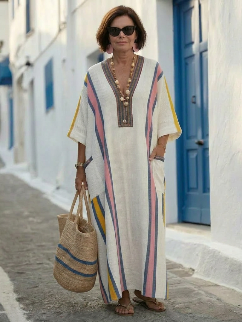 Noemi | Robe maxi col V