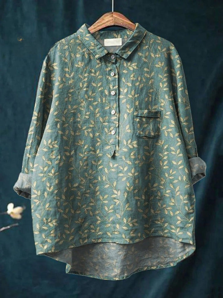 Tiziana – Printed Linen Blouse