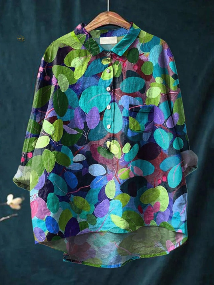 Tiziana – Printed Linen Blouse