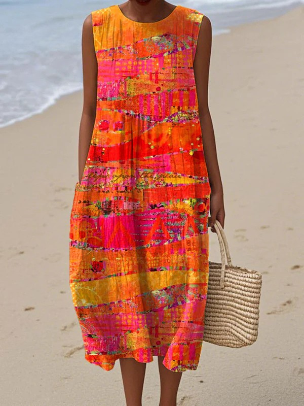 Faye™ Robe Midi Sunset