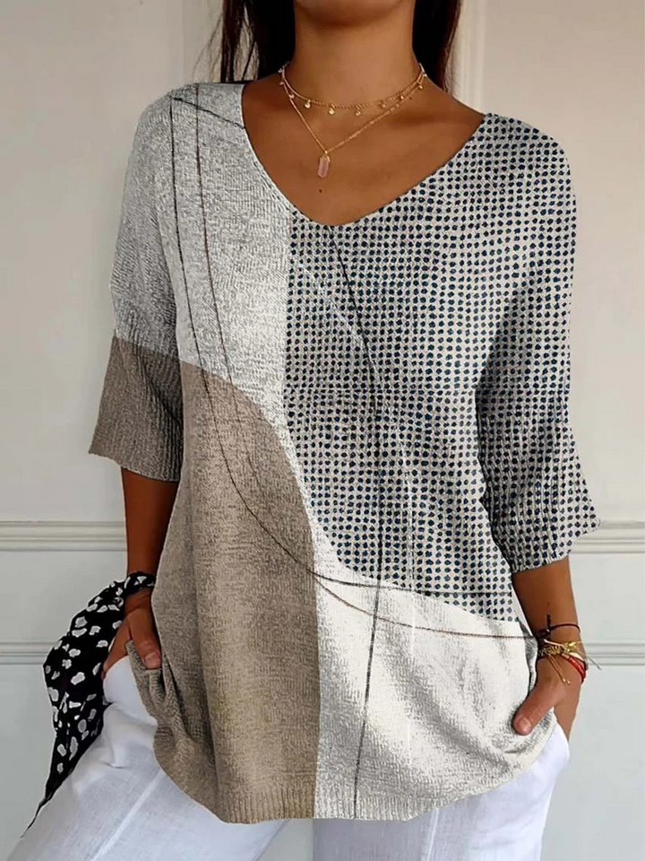 Ellie | Printed V-Neck Top