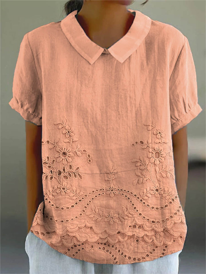 Lily | Chemise Brodée à Fleurs