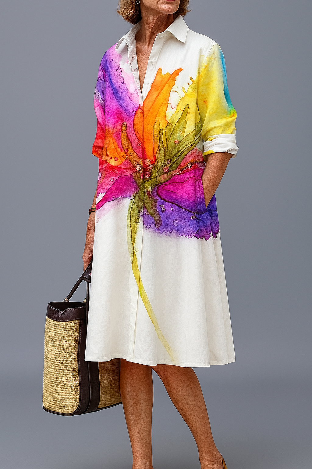 Lydia | Robe midi élégante