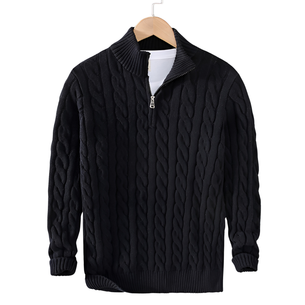 Anthony - Pull Torsadé Demi-Zip