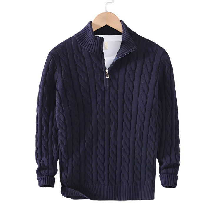 Anthony - Pull Torsadé Demi-Zip