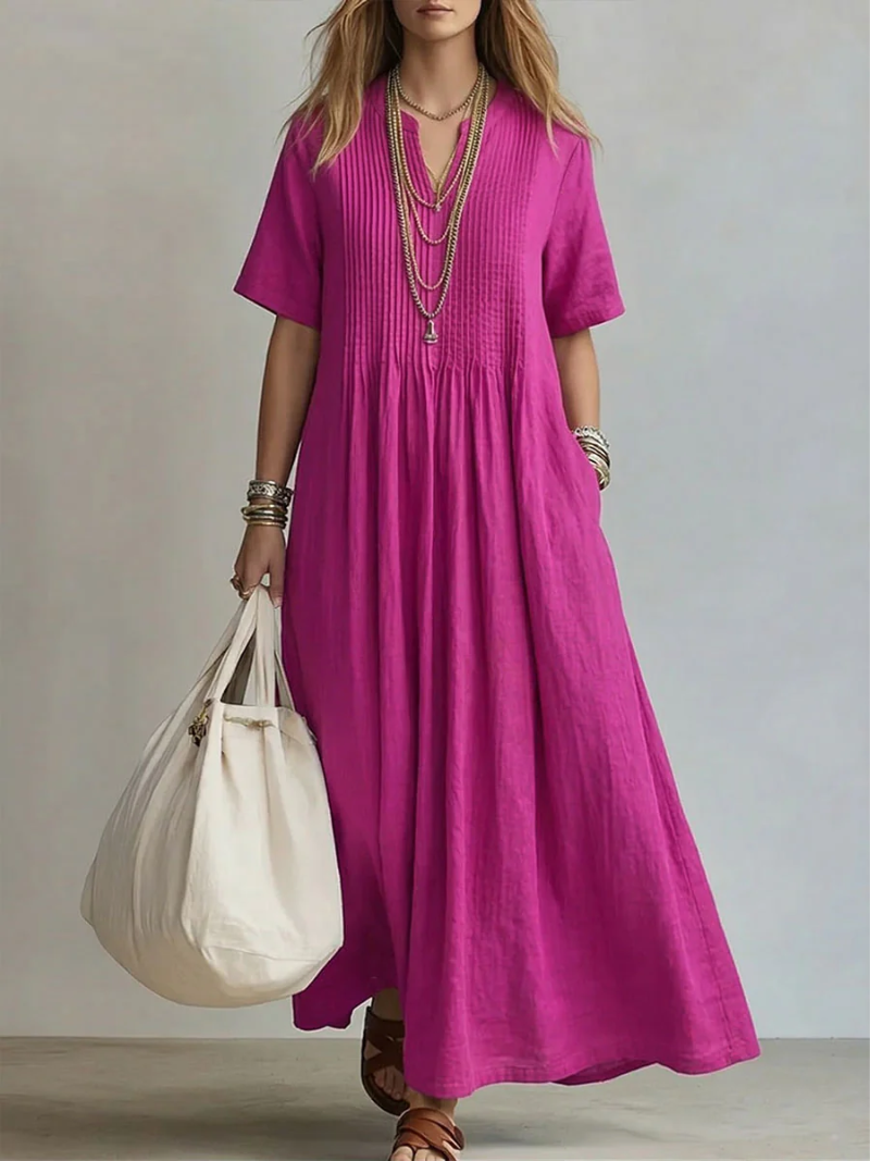 Enora | Robe Plissée Élégante