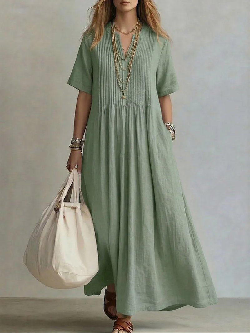 Enora | Robe Plissée Élégante