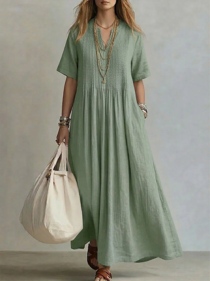 Enora | Robe Plissée Élégante