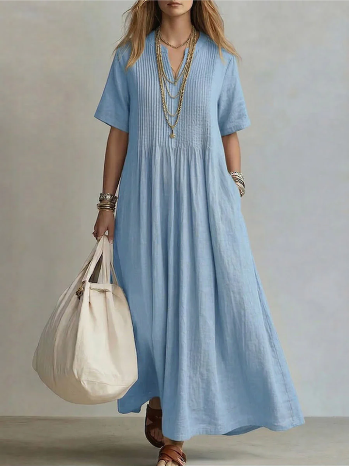 Enora | Robe Plissée Élégante