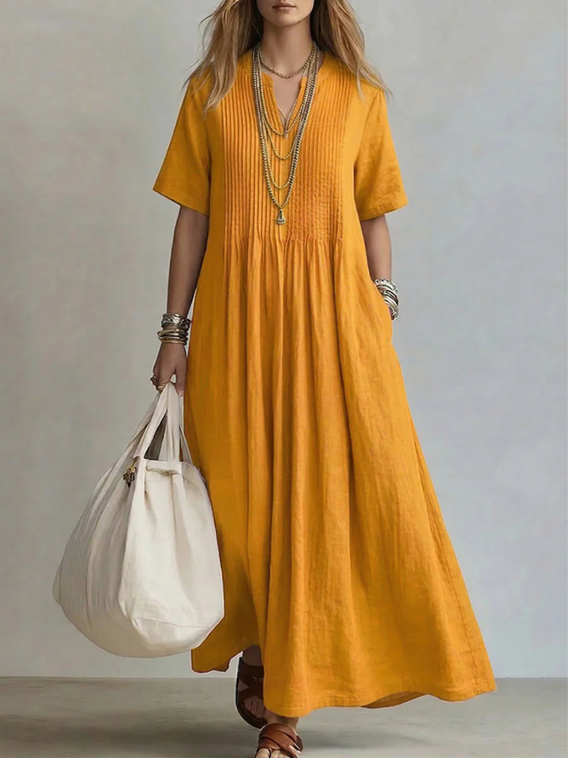 Enora | Robe Plissée Élégante