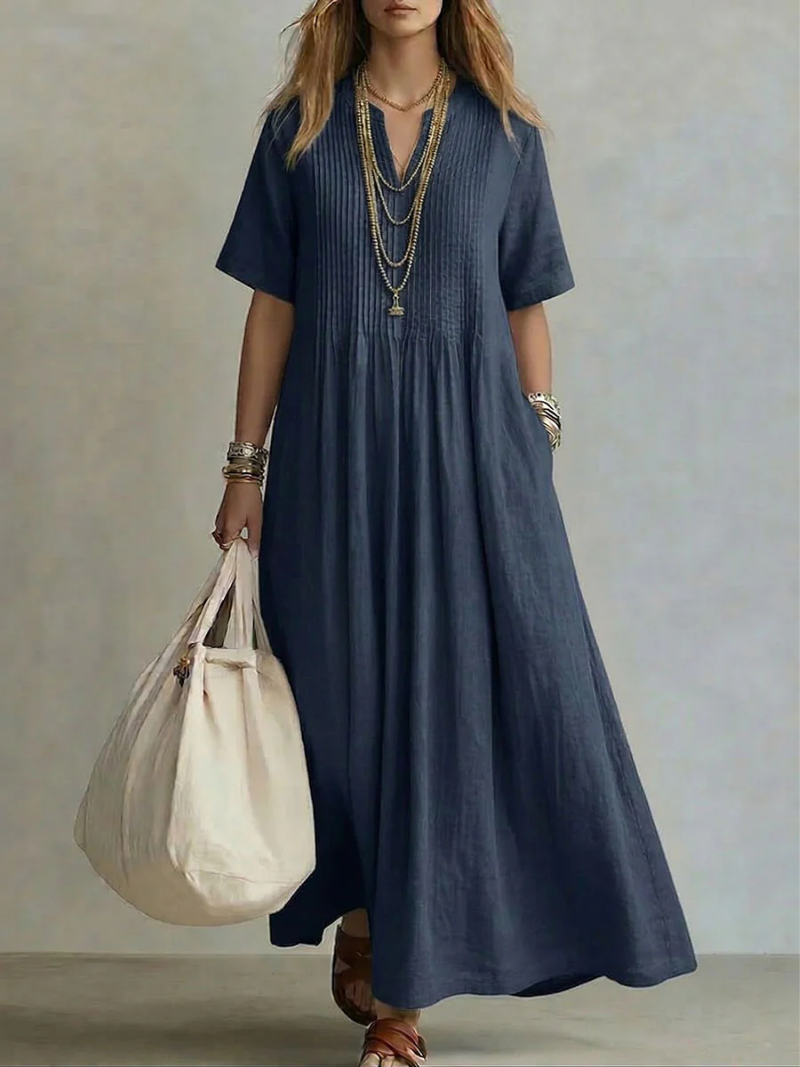 Enora | Robe Plissée Élégante