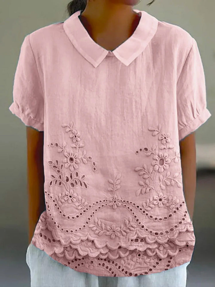 Lily | Chemise Brodée à Fleurs