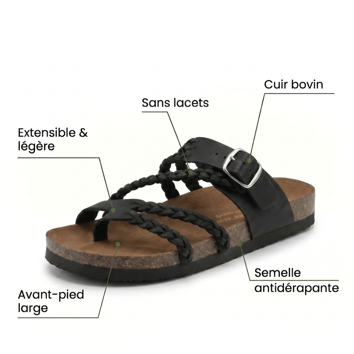 Tressia™ - Leather Sandals with Orthopaedic Comfort for Women